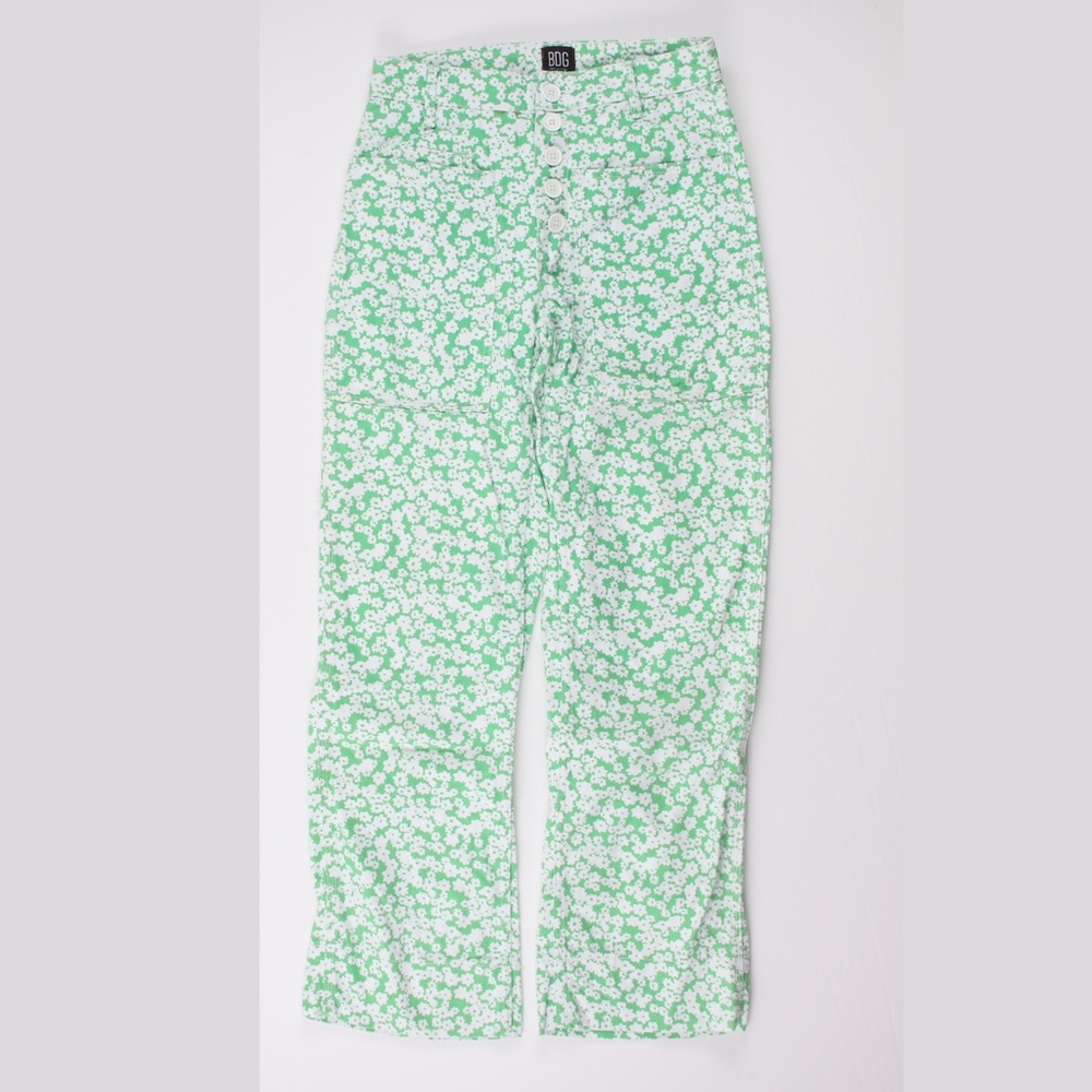 BDG Urban Outfitters green floral pants size 26